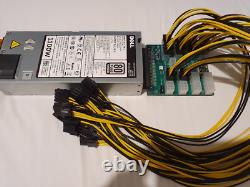 1100w Platinum Mining Power Supply Server Psu, Breakout Board & Pcie Cables