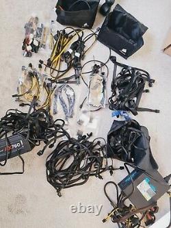2 x Power Supplies Corsair 750w and 1000w & Loads of cables for mining rig