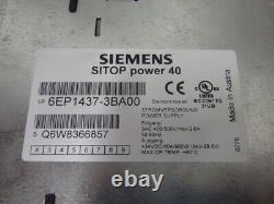 6EP14373BA00 Siemens 6EP1437-3BA00 / Sitop Power Supply Used