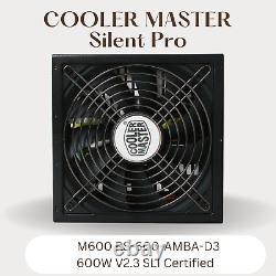 Cheap Used COOLER MASTER Power Supply Silent Pro M600 RS-600-AMBA-D3 600W