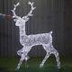 ConnectGo 55cm-140cm Christmas Reindeer Acrylic White Standing Outdoor Figure