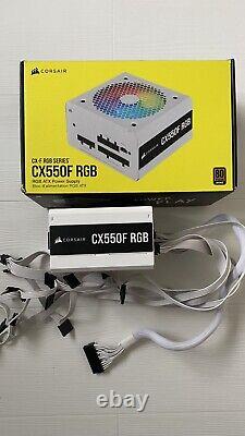 Corsair CX550F RGB ATX Power Supply White Boxed with Cables
