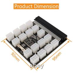 DPS 1200FB Power Supply +17 Port Breakout Board +12pcs Cable for Ethereum Mining