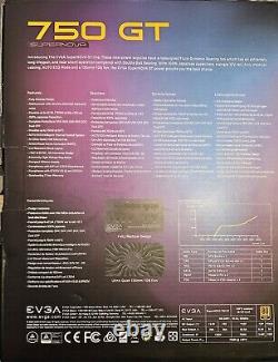 EVGA 750 GT Supernova Power Supply 750w, 80 Plus Gold Tested & Working Vgc