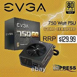 EVGA 750W GQ 80+ GOLD Semi Modular With Eco Mode, ATX 750 Watt Power Supply/PSU