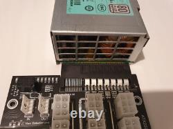 HP 1400w Platinum Mining Power Supply Server Psu And Pcie Breakout Board