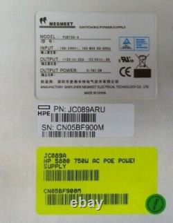 HP 5800 Switch 750W AC PoE Power Supply PSU JC089A PSR750-A For 5800-48G