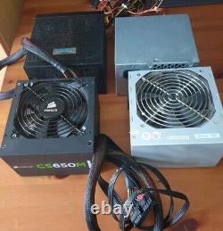 Job Lot Of 4x PC Power Supply PSU Corsair CS650M, Nofan P-500A, FSP250, Chicony