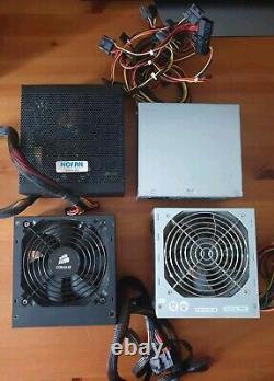 Job Lot Of 4x PC Power Supply PSU Corsair CS650M, Nofan P-500A, FSP250, Chicony