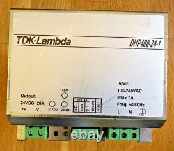 TDK-LAMBDA DHP480-24-1 Switch Mode Power Supply PSU O/P 24V 20A, I/P 100VAC-240V