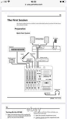 Yamaha MT400 Multi-Track 4TR Cassette Tape Recorder MIC/Line & Power Supply